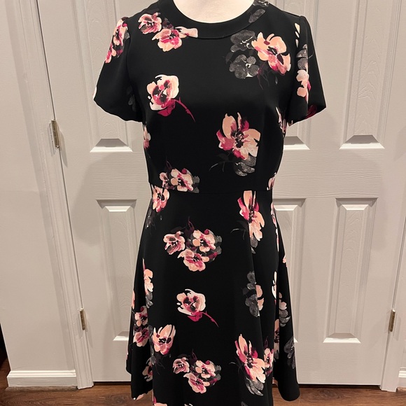 Talbots Dresses & Skirts - Talbots Black and Pink Floral Dress